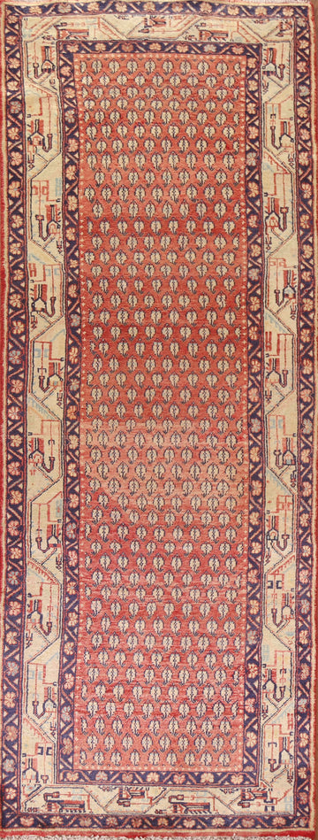 All-Over Botemir Persian Runner Rug 4x10