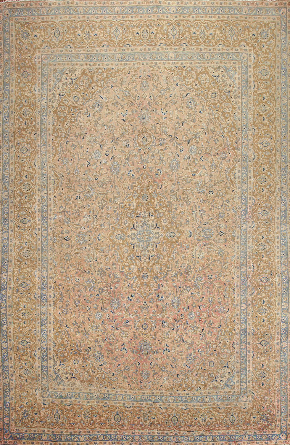 Floral Wool Mashad Persian Area Rug 9x12