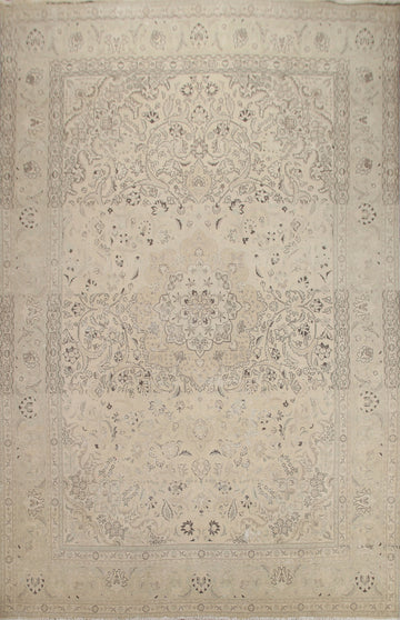 Distressed Wool Tabriz Persian Area Rug 10x13