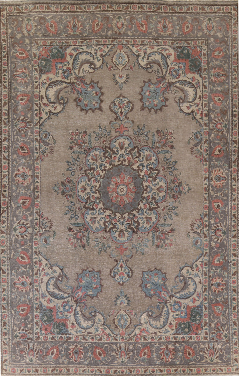 Vintage Wool Tabriz Persian Area Rug 8x11