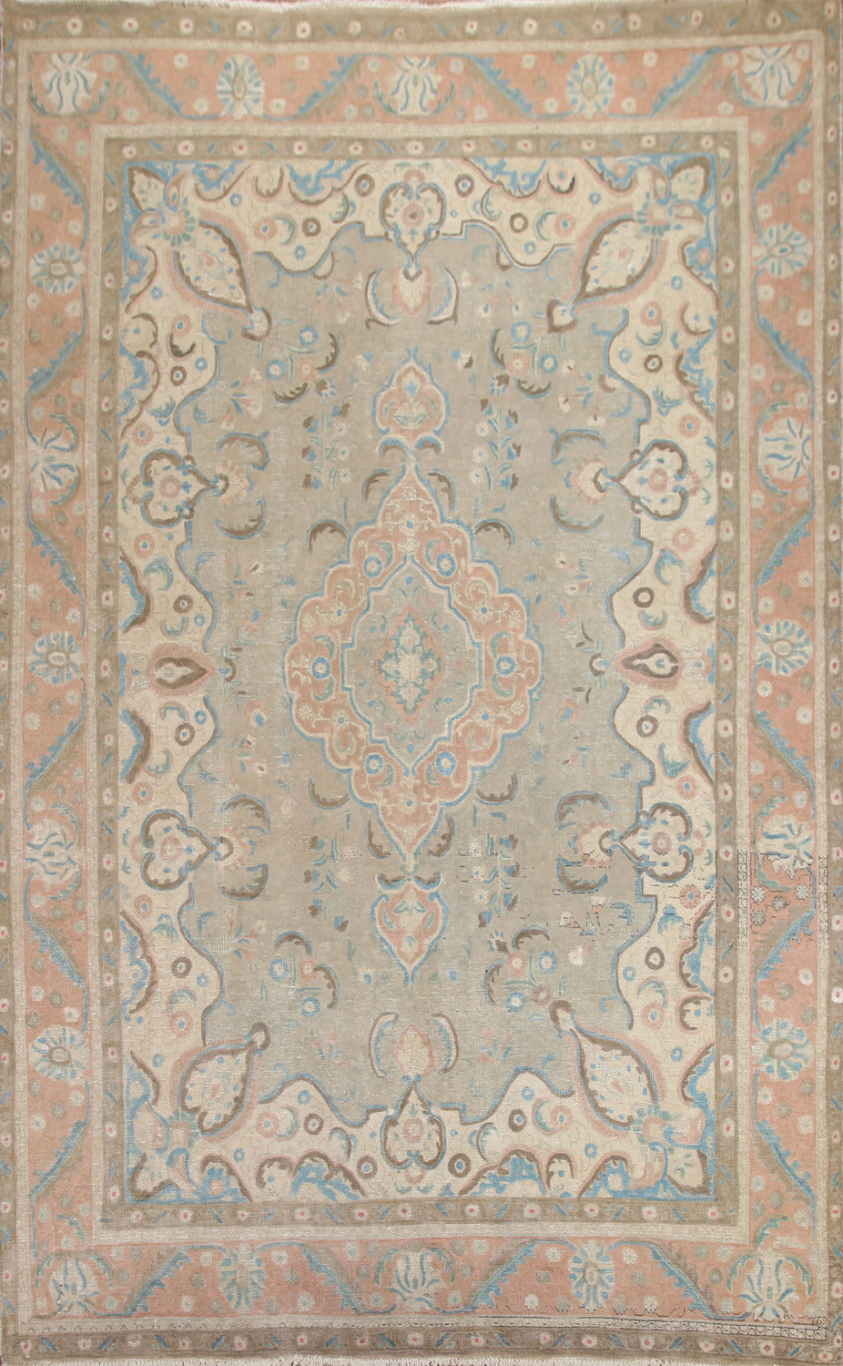 Distressed Wool Tabriz Persian Area Rug 8x11