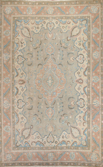 Distressed Wool Tabriz Persian Area Rug 8x11