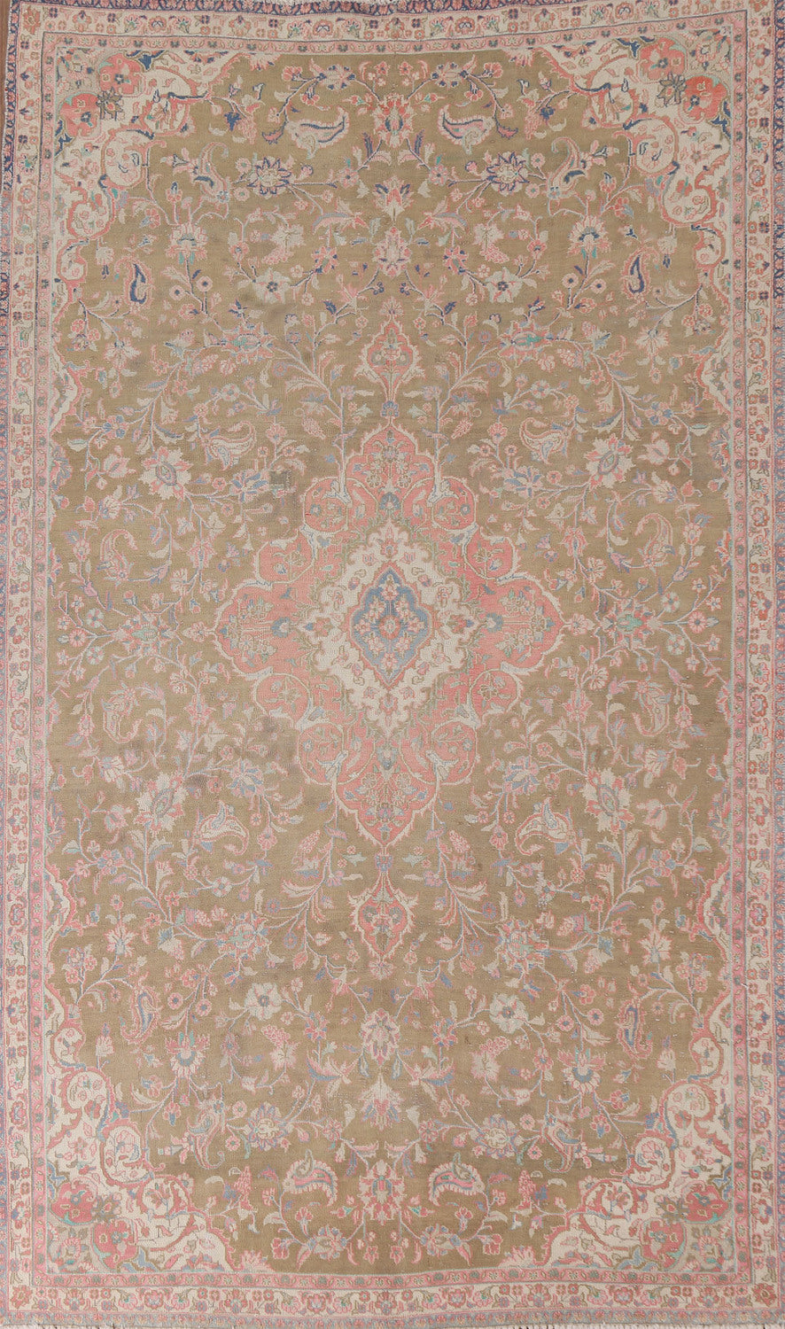 Distressed Mashad Persian Area Rug 6x10