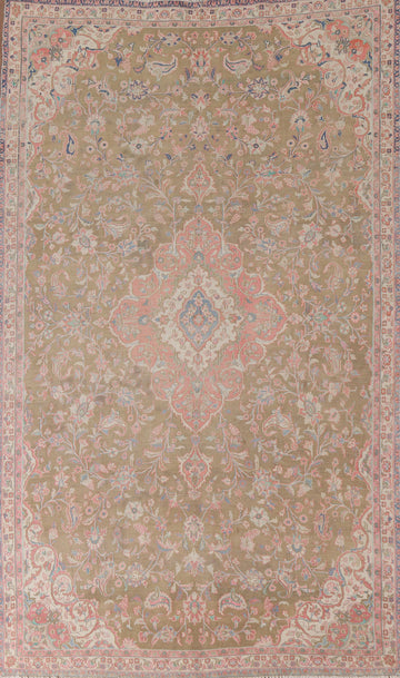 Distressed Mashad Persian Area Rug 6x10