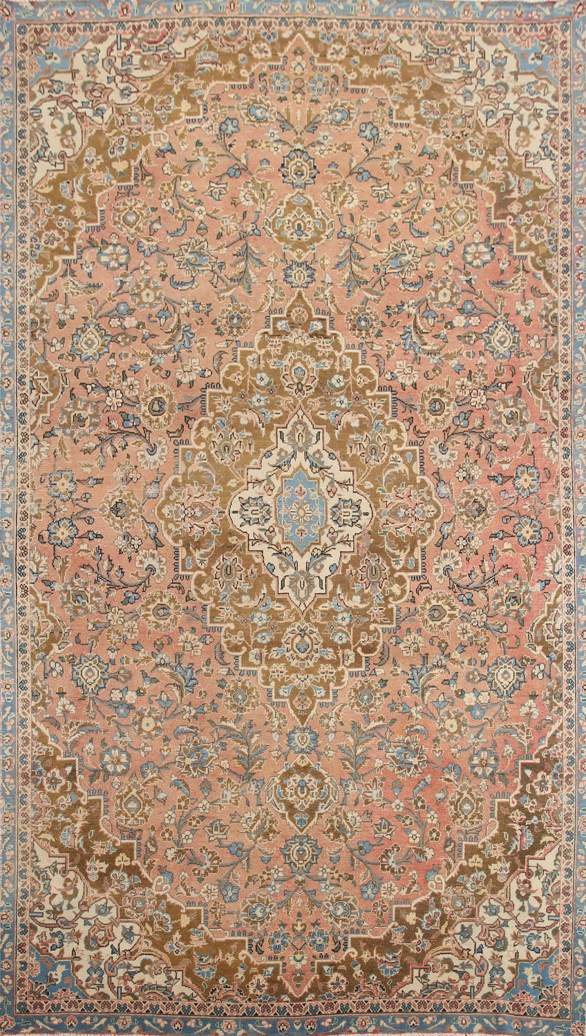 Vintage Floral Kashan Persian Area Rug 6x10
