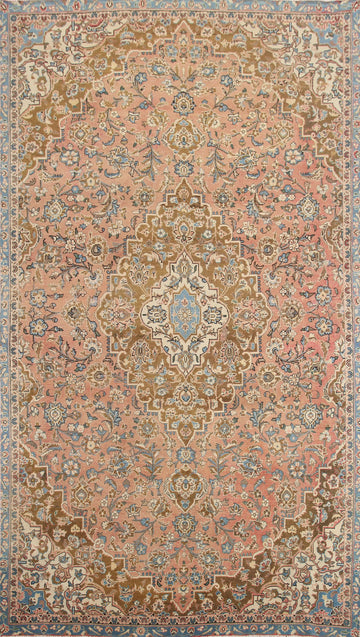 Vintage Floral Kashan Persian Area Rug 6x10