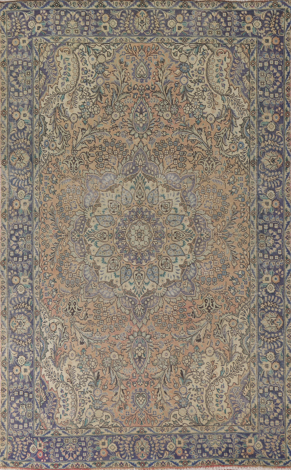 Vintage Wool Tabriz Persian Area Rug 6x10