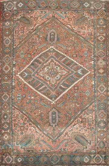 Geometric Heriz Persian Area Rug 8x11