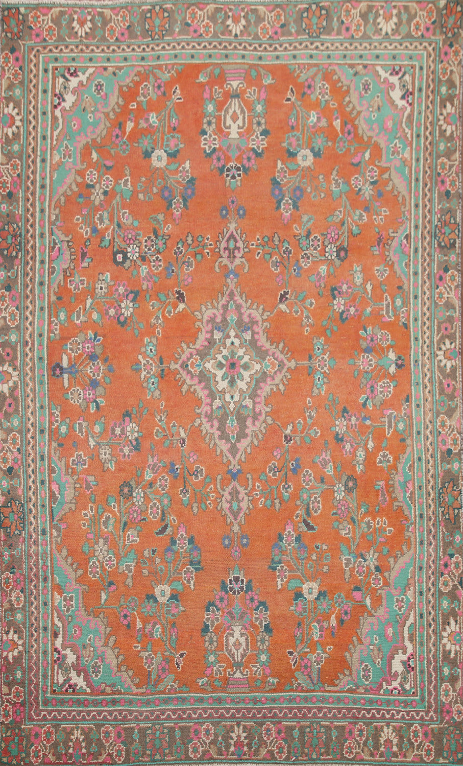 Vintage Hamedan Persian Area Rug 6x9