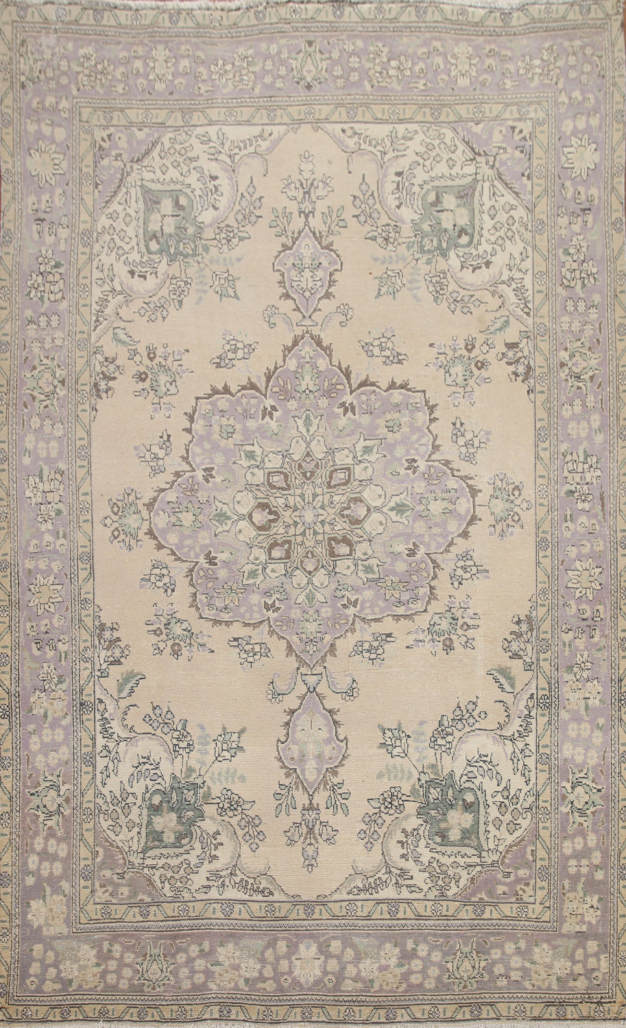 Handmade Wool Tabriz Persian Area Rug 6x9