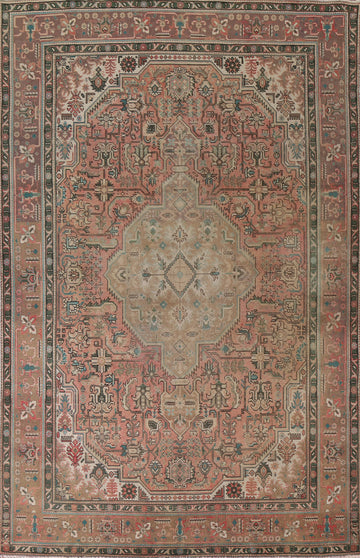 Geometric Tabriz Persian Area Rug 7x10