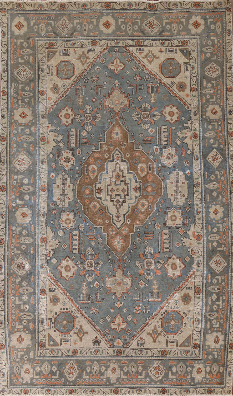 Gray/ Blue Tabriz Persian Area Rug 6x10