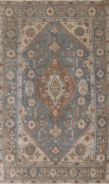 Gray/ Blue Tabriz Persian Area Rug 6x10