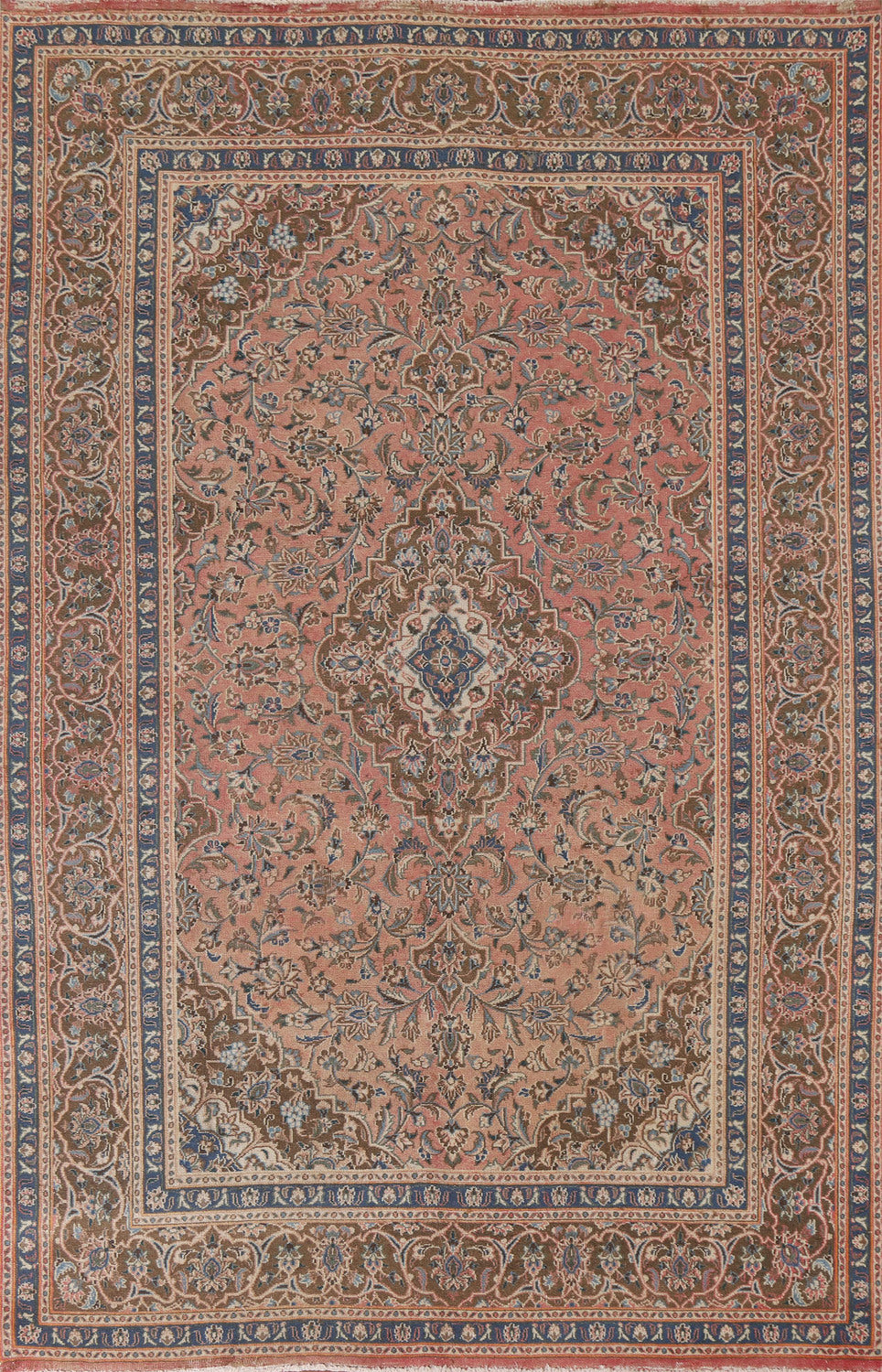 Traditional Mashad Persian Area Rug 6x9