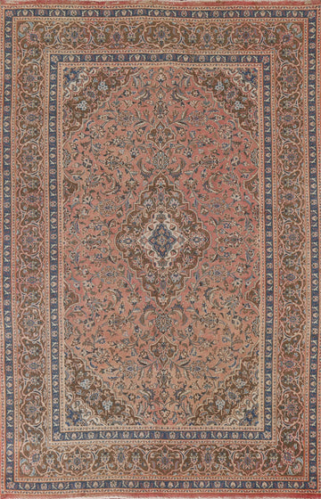 Traditional Mashad Persian Area Rug 6x9