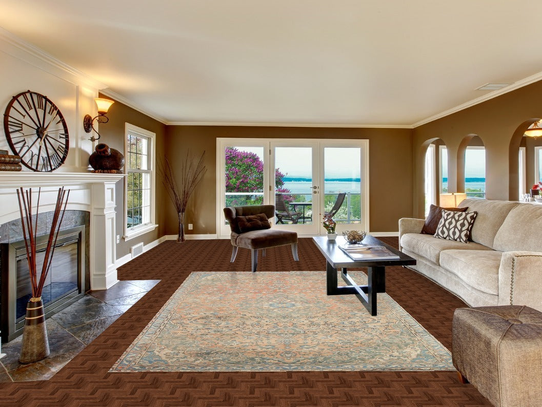 Floral Mashad Persian Area Rug 7x10