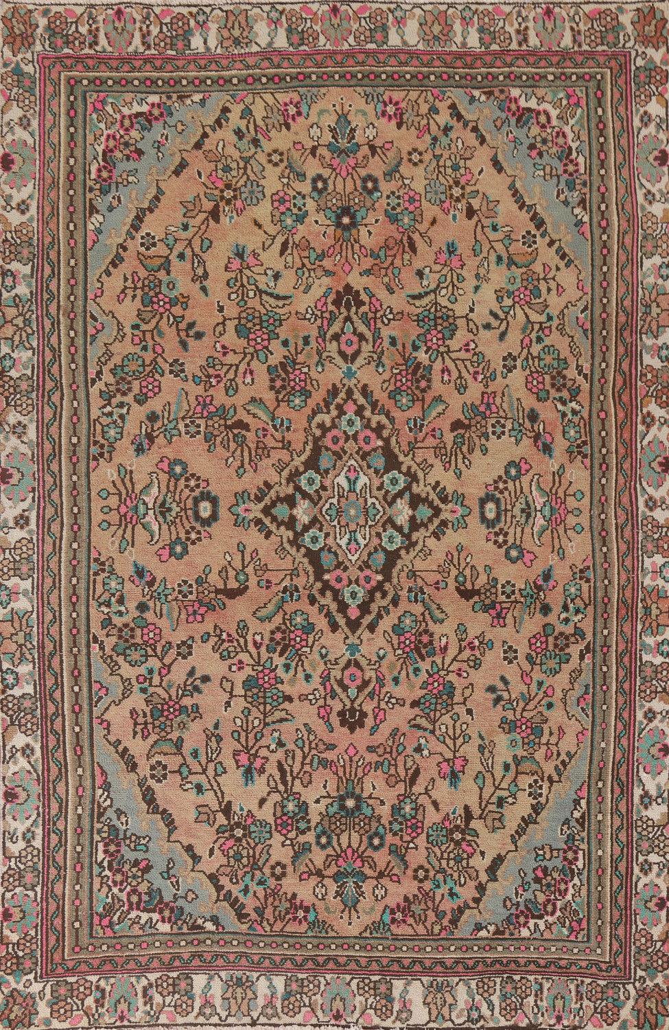 Handmade Wool Hamedan Persian Area Rug 6x9