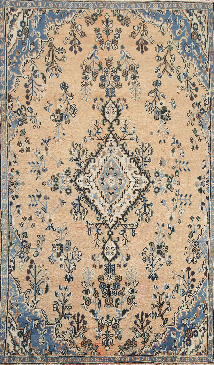 Vintage Floral Hamedan Persian Area Rug 6x9