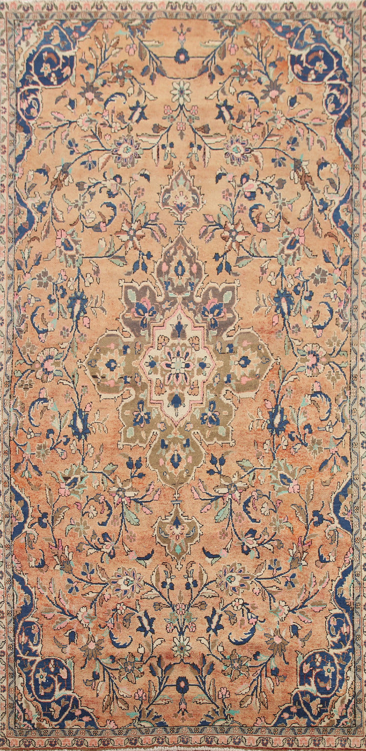 Vintage Floral Mashad Persian Area Rug 5x11