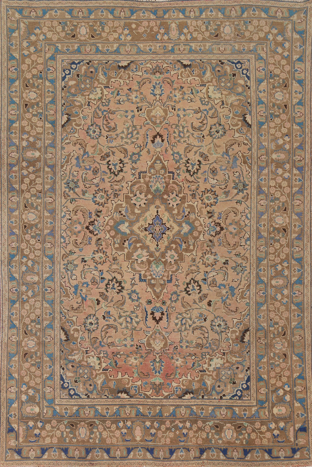 Vintage Mashad Persian Area Rug 6x9