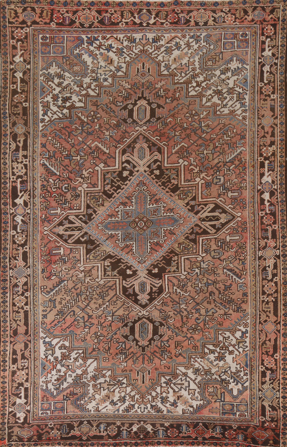 Geometric Heriz Persian Area Rug 7x10