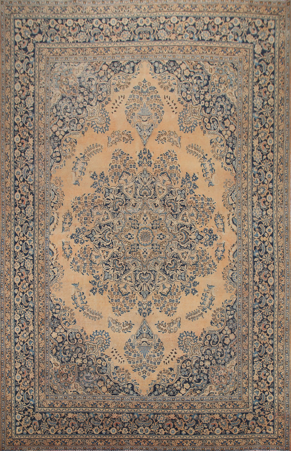 Vintage Wool Mashad Persian Area Rug 10x13