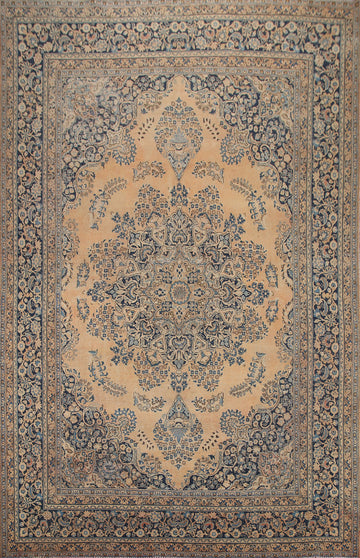 Vintage Wool Mashad Persian Area Rug 10x13
