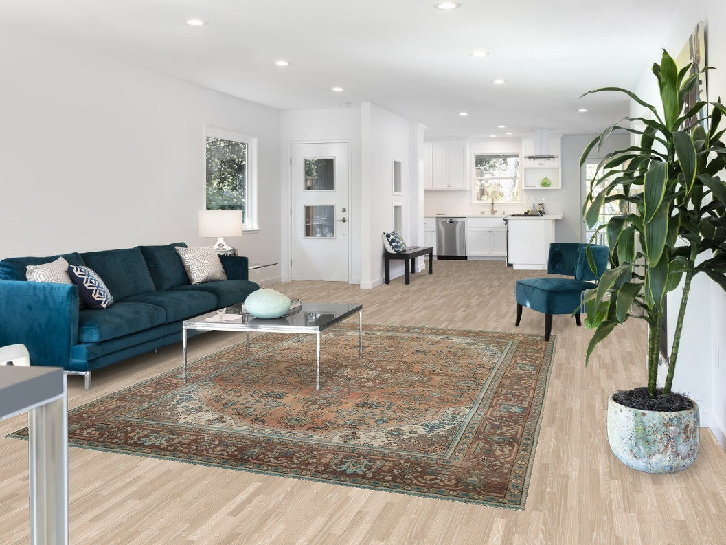 Vintage Wool Tabriz Persian Area Rug 7x10