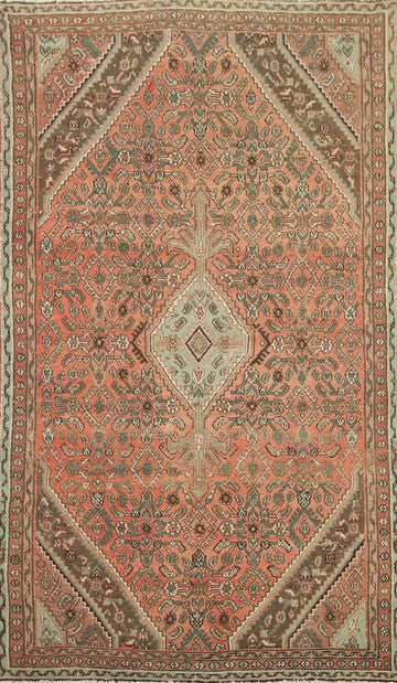 Geometric Hamedan Persian Area Rug 5x9