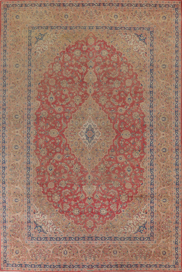 Traditional Kashan Signed Persian Area Rug 10x13
