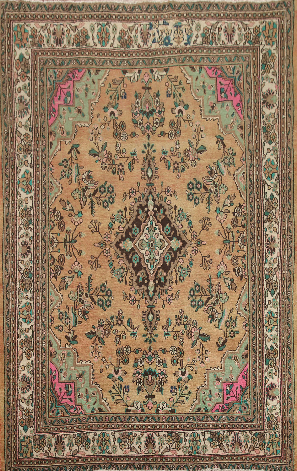 Floral Wool Hamedan Persian Area Rug 7x9