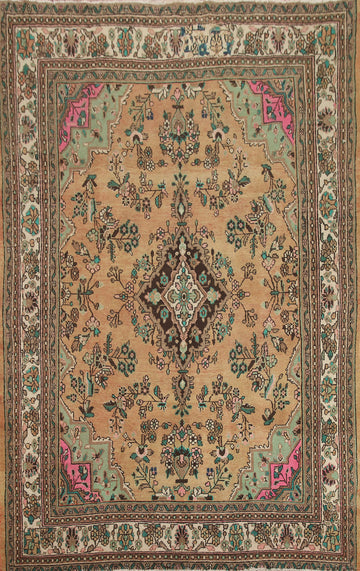 Floral Wool Hamedan Persian Area Rug 7x9