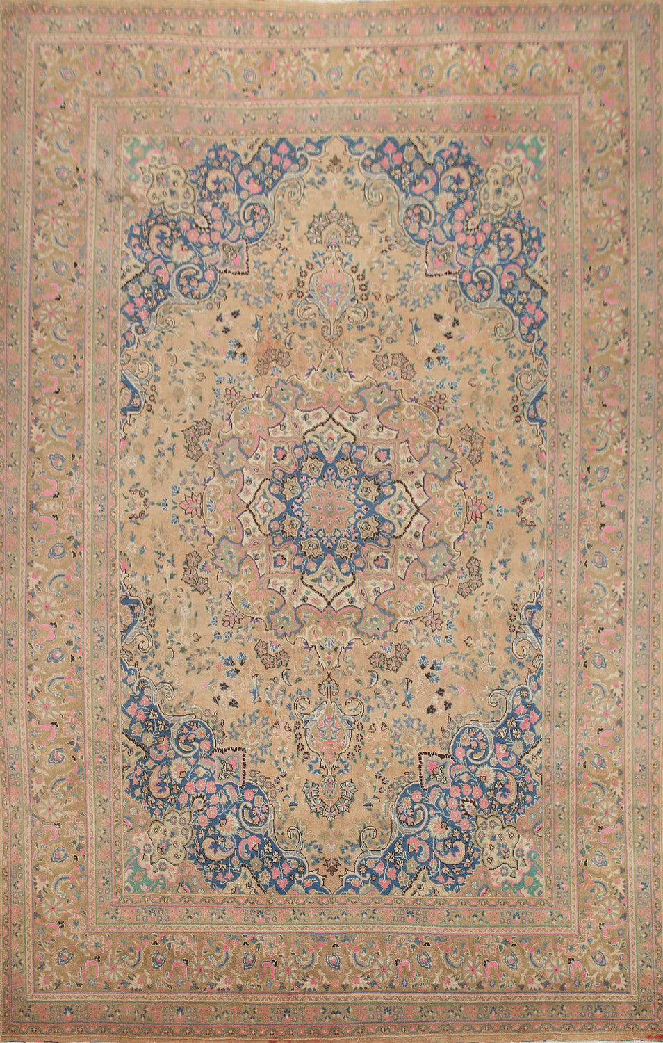 Handmade Wool Mashad Persian Area Rug 9x12