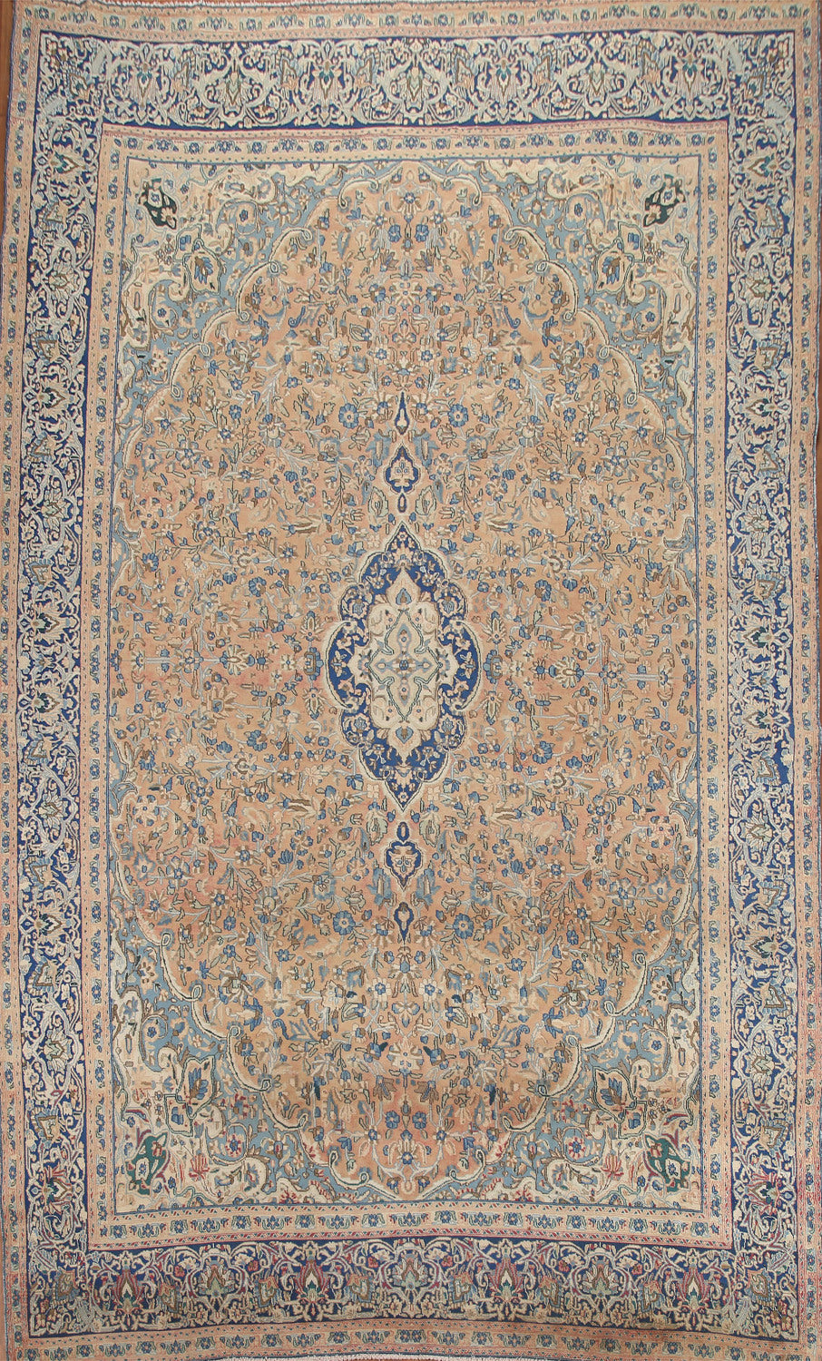 Floral Wool Kashan Persian Area Rug 9x13