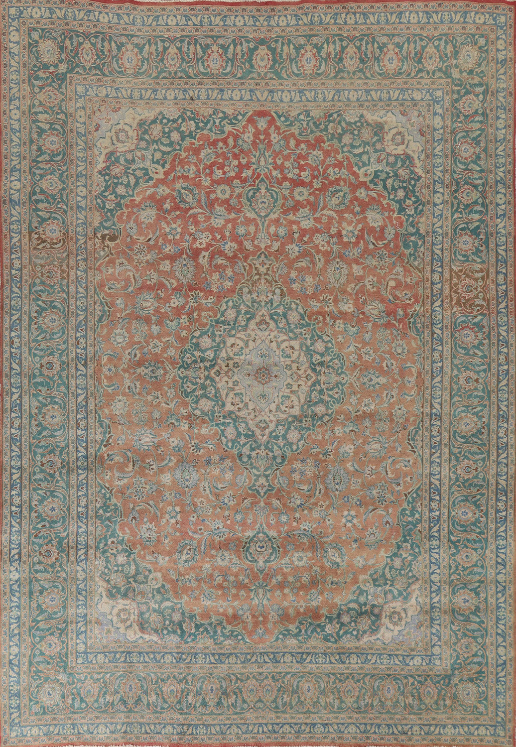 Vegetable Dye Mashad Persian Area Rug 10x12