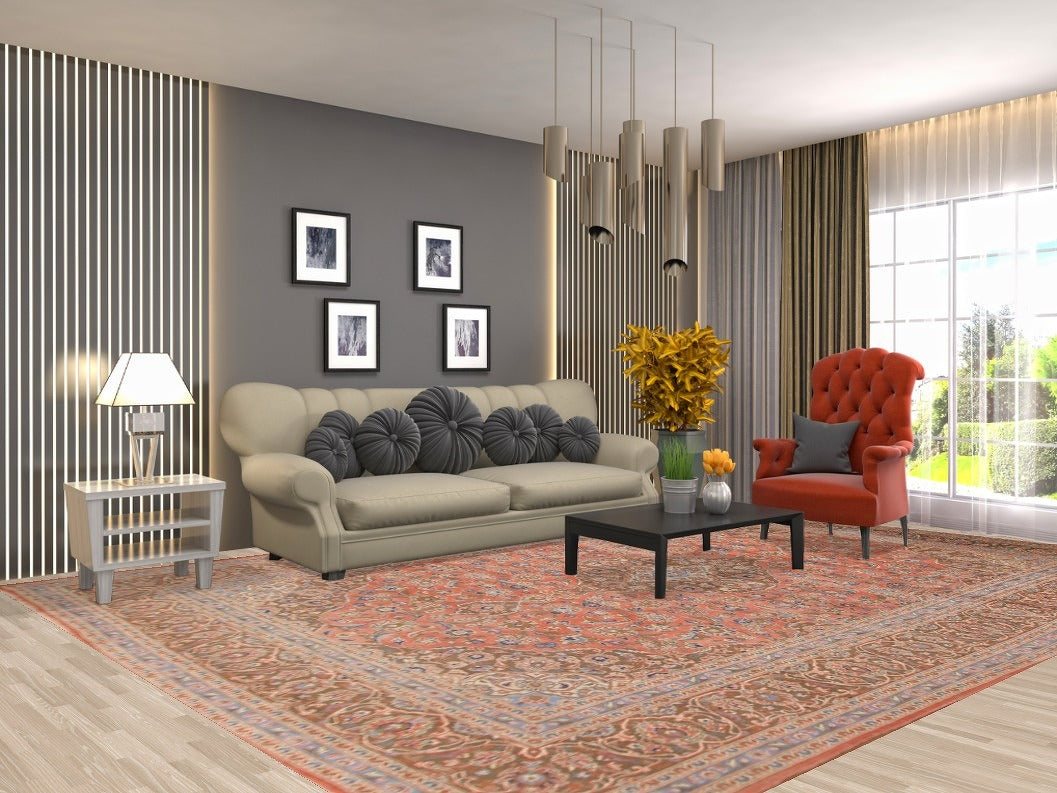 Traditional Kashan Persian Area Rug 10x13