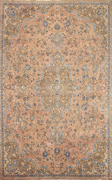 Handmade Floral Mashad Persian Area Rug 8x11