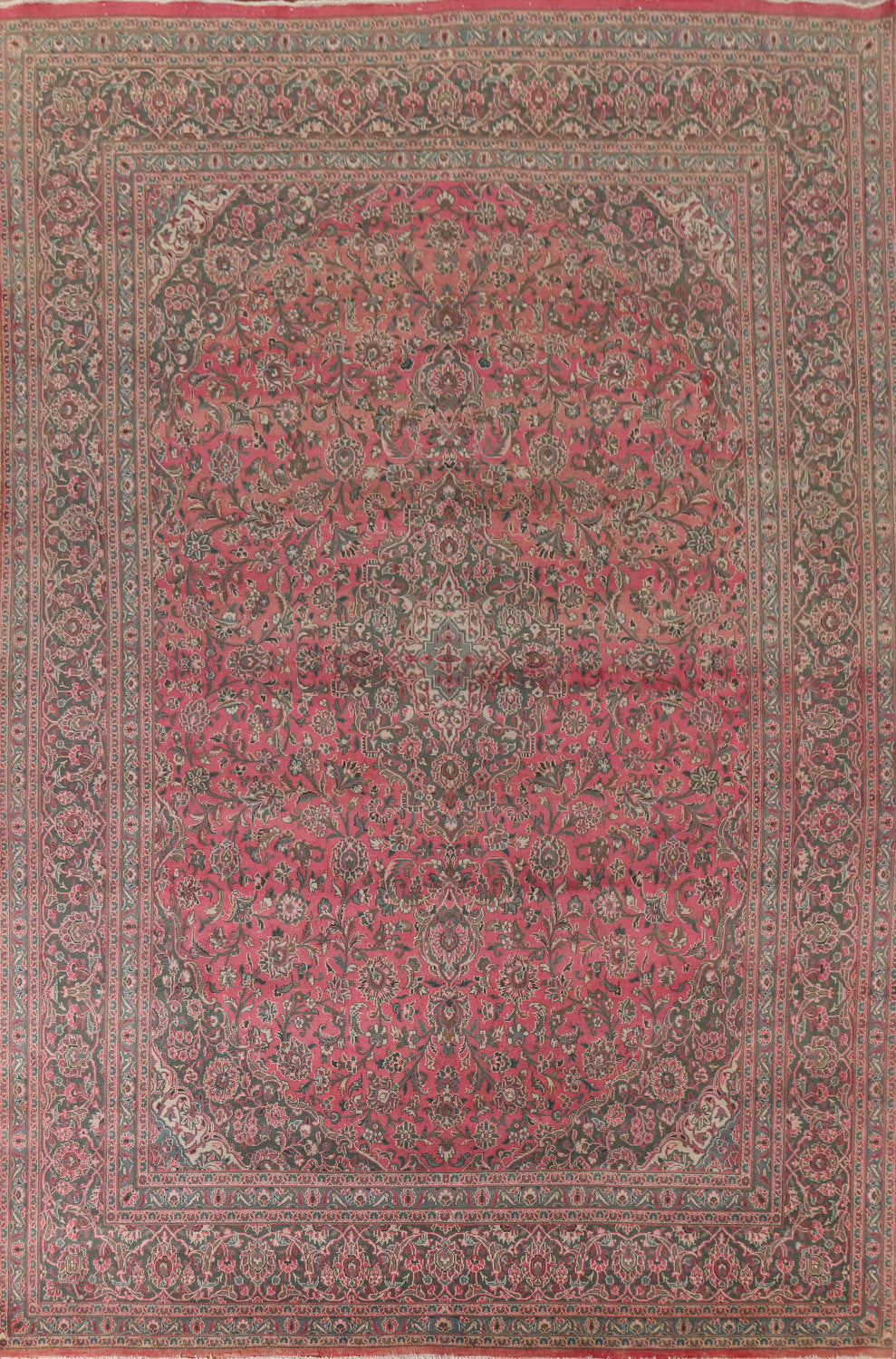 Traditional Floral Mashad Persian Area Rug 10x13