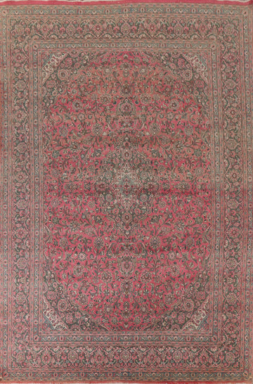 Traditional Floral Mashad Persian Area Rug 10x13