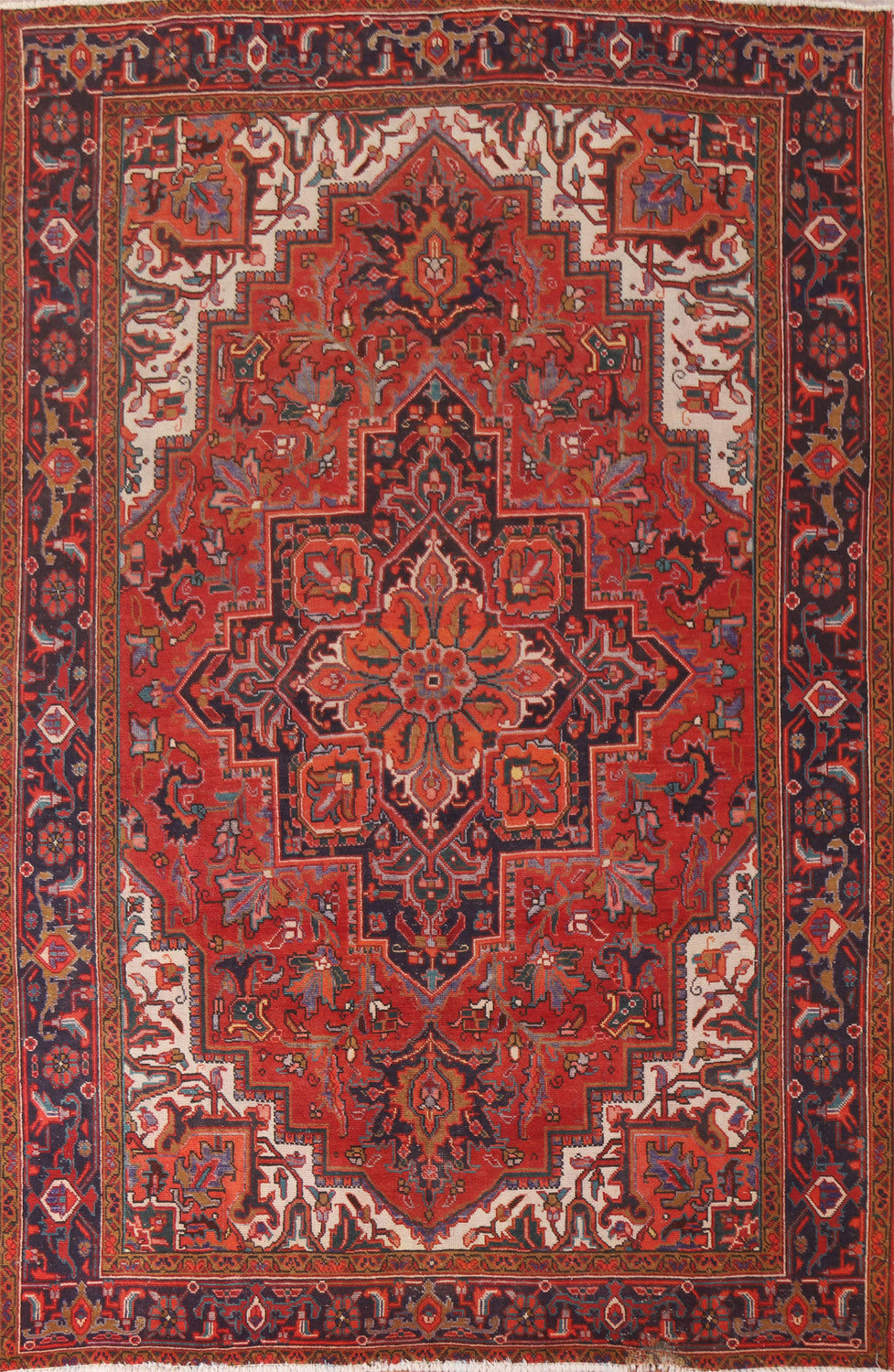 Geometric Heriz Persian Area Rug 8x12