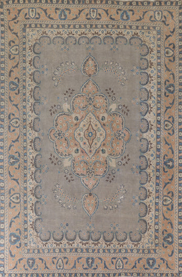 Gray Over-Dyed Tabriz Persian Area Rug 9x13