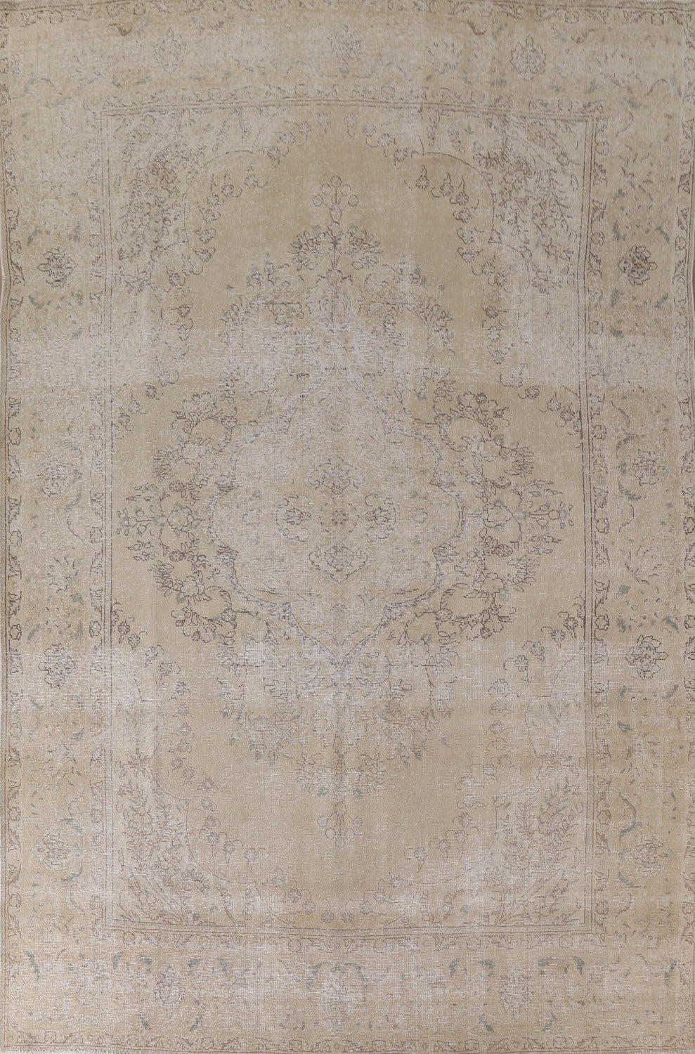 Vintage Wool Tabriz Persian Area Rug 9x12