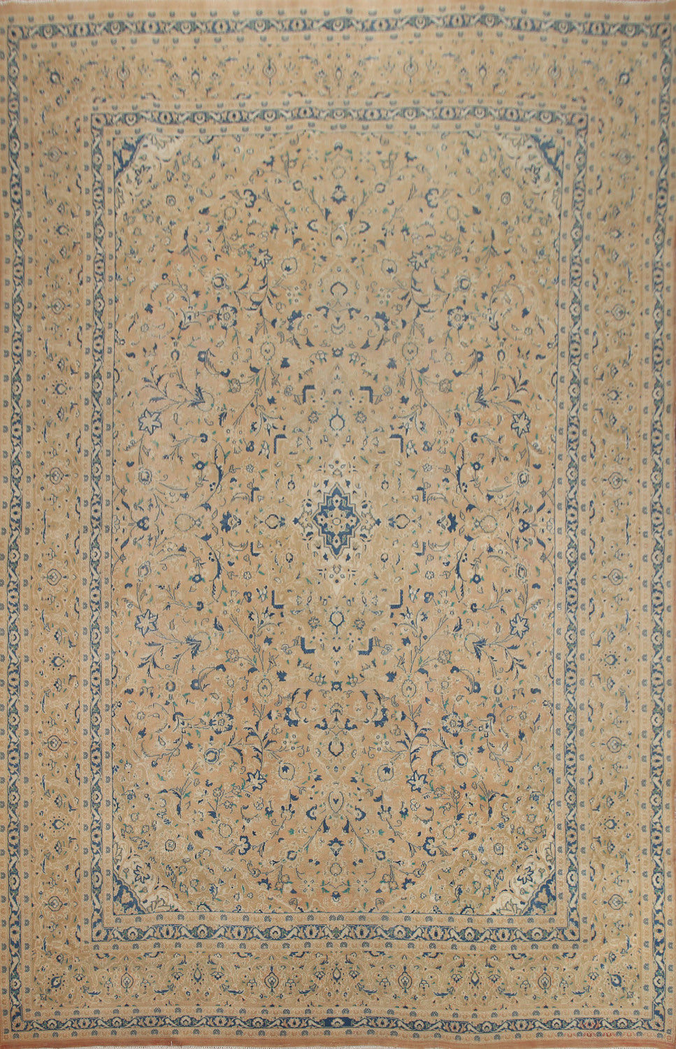 Floral Wool Mashad Persian Area Rug 10x12