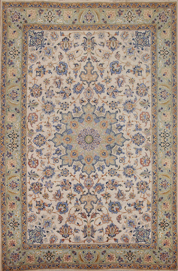 Vintage Wool Najafabad Persian Area Rug 8x11