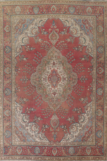 Vintage Wool Tabriz Persian Area Rug 10x13