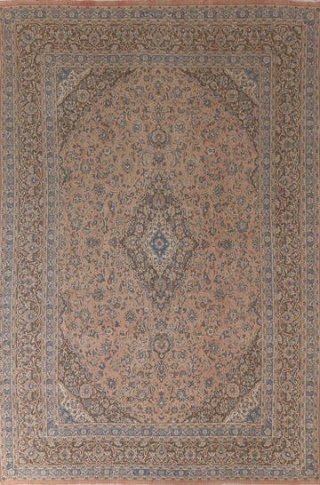 Floral Wool Mashad Persian Area Rug 10x13
