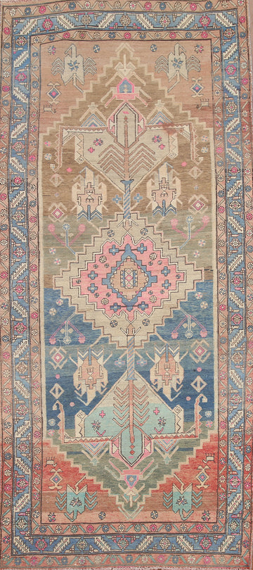 Vegetable Dye Hamedan Persian Runner Rug 4x9