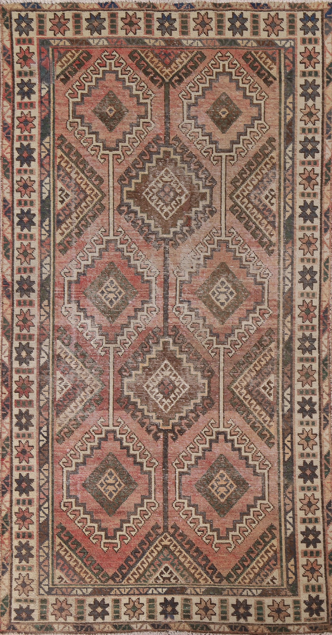 Distressed Wool Balouch Persian Area Rug 4x8