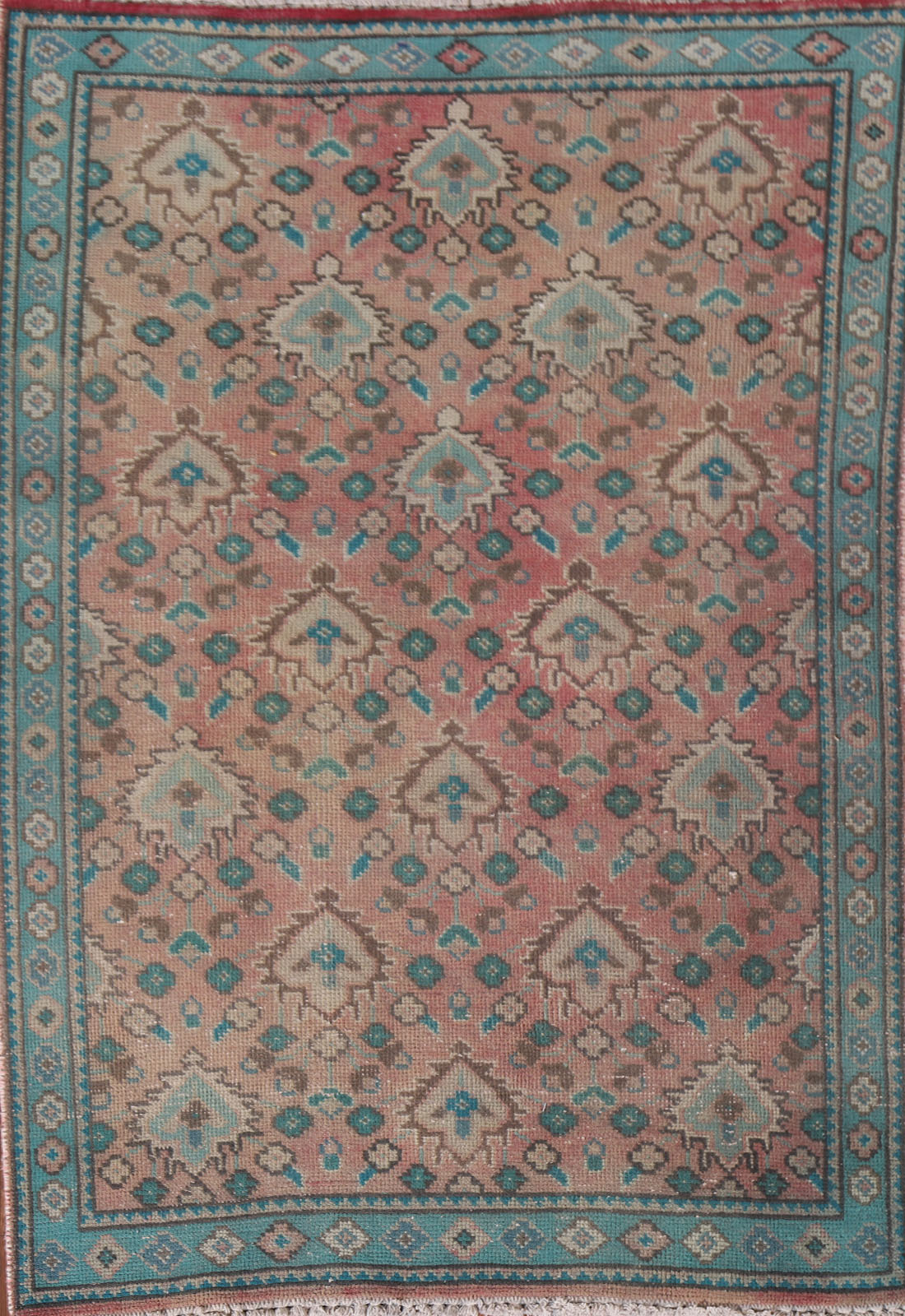 Pink Wool Tabriz Persian Rug 3x5