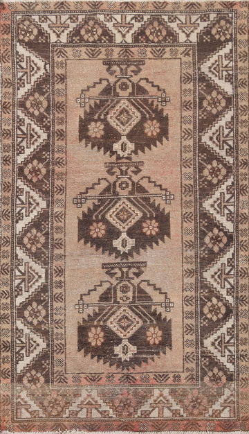 Geometric Balouch Persian Rug 3x6